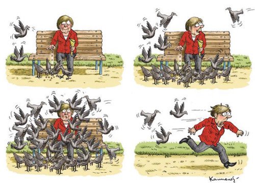 MerkelAsTippiHedrenInTHEBIRDS