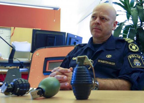 SwedenMalmoPoliceGrenades