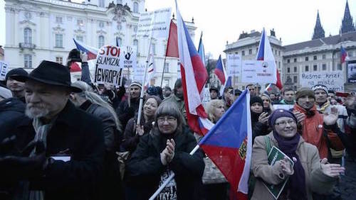 PragueChechCitizensMarchAgainstIslam