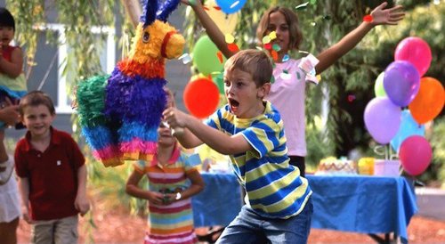 Traditional donkey shaped pinata, or Mexican Trojan horse? You decide.