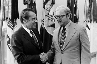 McLaughlin with the President in the White House, 1974