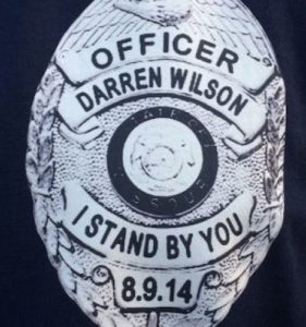 A Darren Wilson supporter’s T-Shirt