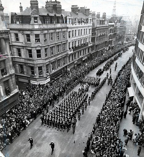  Somewhere in all the photographic coverage of the event there’s an image of a tall, skinny young student in a sheepskin jacket slipping along behind the silent crowds, keeping up with the procession. I've never been able to find that image, but it must be there.