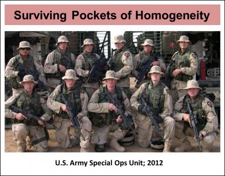 Special Forces are very white — its the selection process.