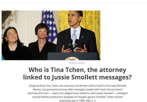 Smollett, Tchen, Jarrett, Roseanne, Obamas